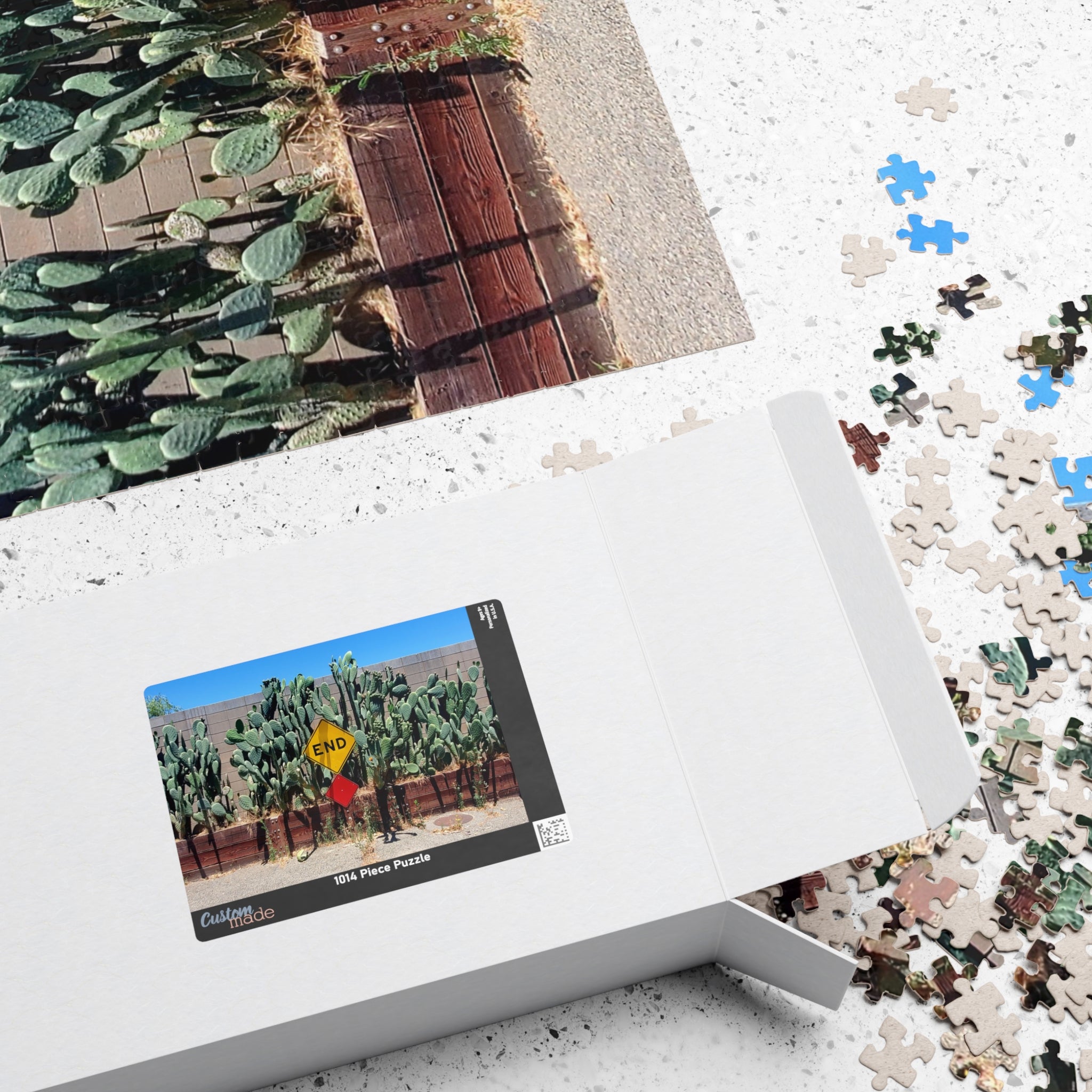 Cactus 'End' Sign Jigsaw Puzzle — 110-1014 Piece Botanical Jigsaw Puzzle