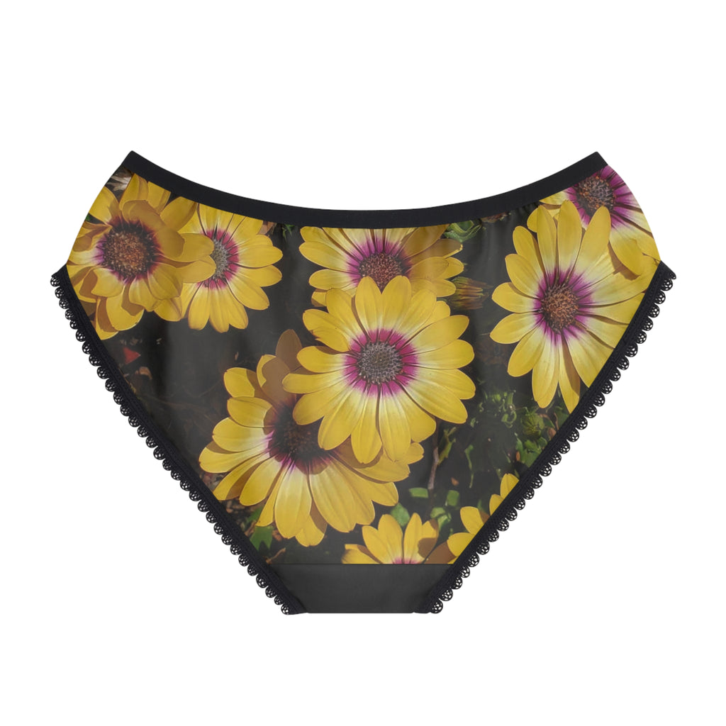 Braguitas con estampado floral de margaritas amarillas | Ropa interior floral con estampado total