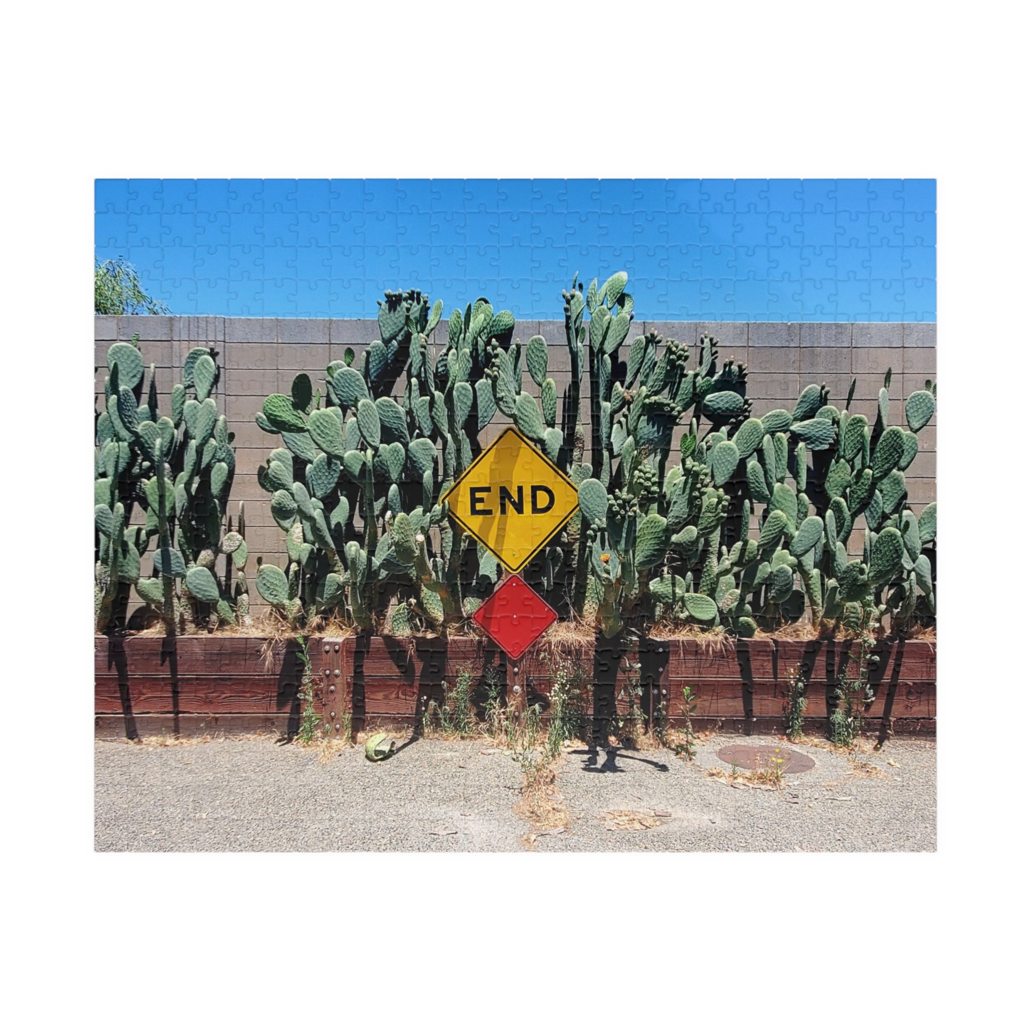 Cactus 'End' Sign Jigsaw Puzzle — 110-1014 Piece Botanical Jigsaw Puzzle