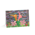 Tarjeta para el Día de la Madre con collage floral — Paquete de 1/10/30/50 (Diseño de lirios cala y corazones)