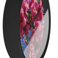 Pink Blossom Wall Clock — Floral Cherry Blossom Decorative Clock