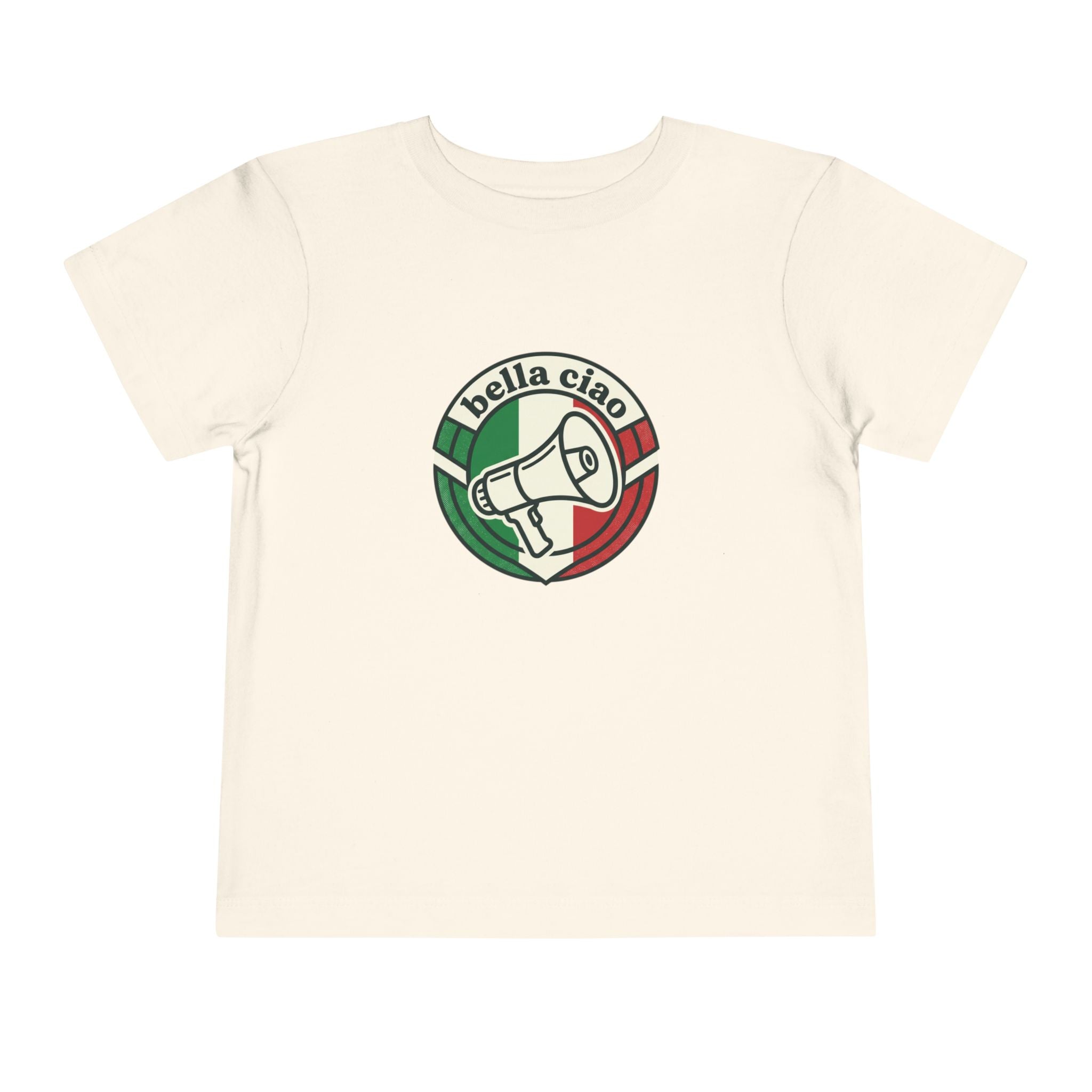 Toddler Tee • 'Bella Ciao' Italian Flag Megaphone Graphic