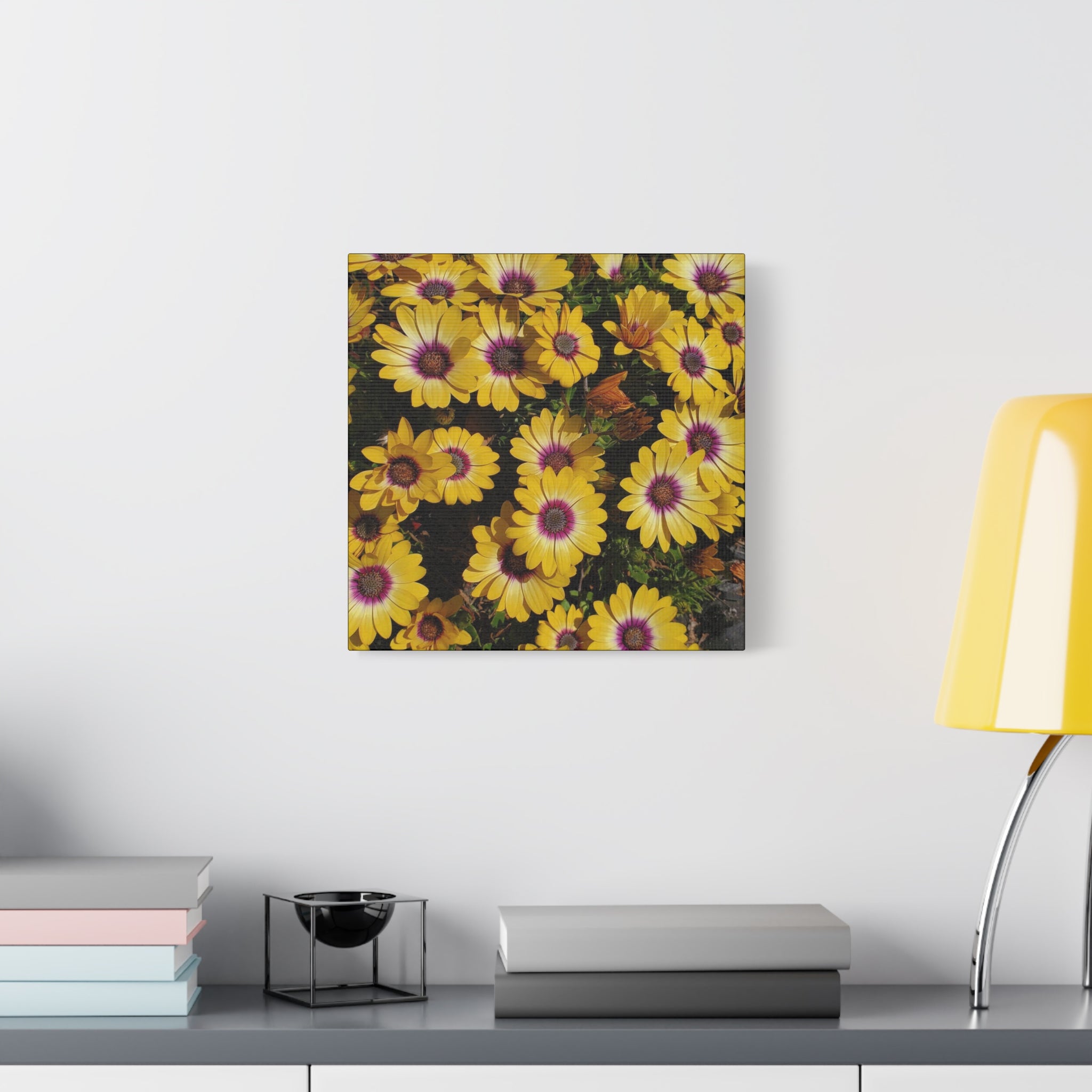 Yellow Daisy Floral Canvas Wall Art