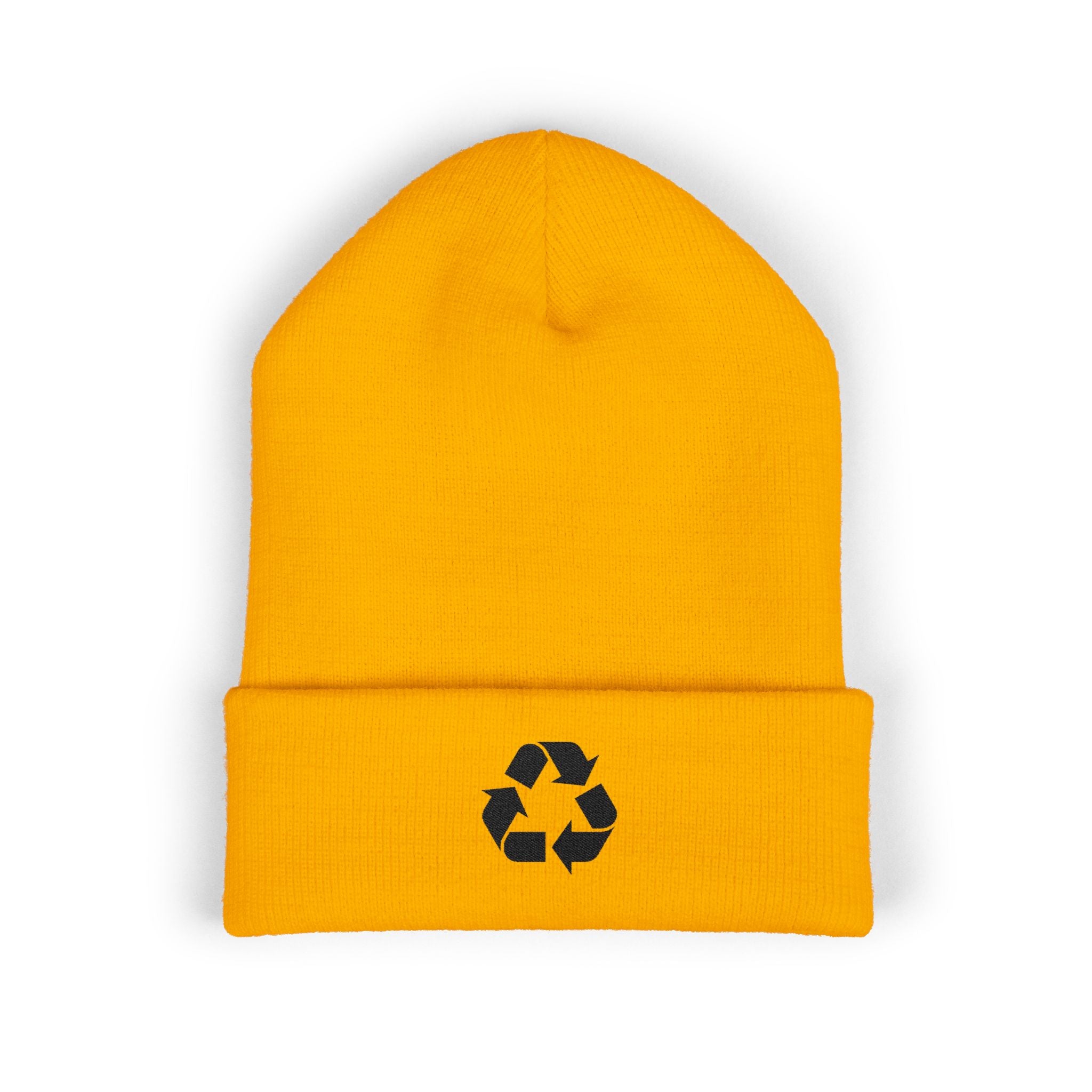 Embroidered Recycle Symbol Cuffed Beanie