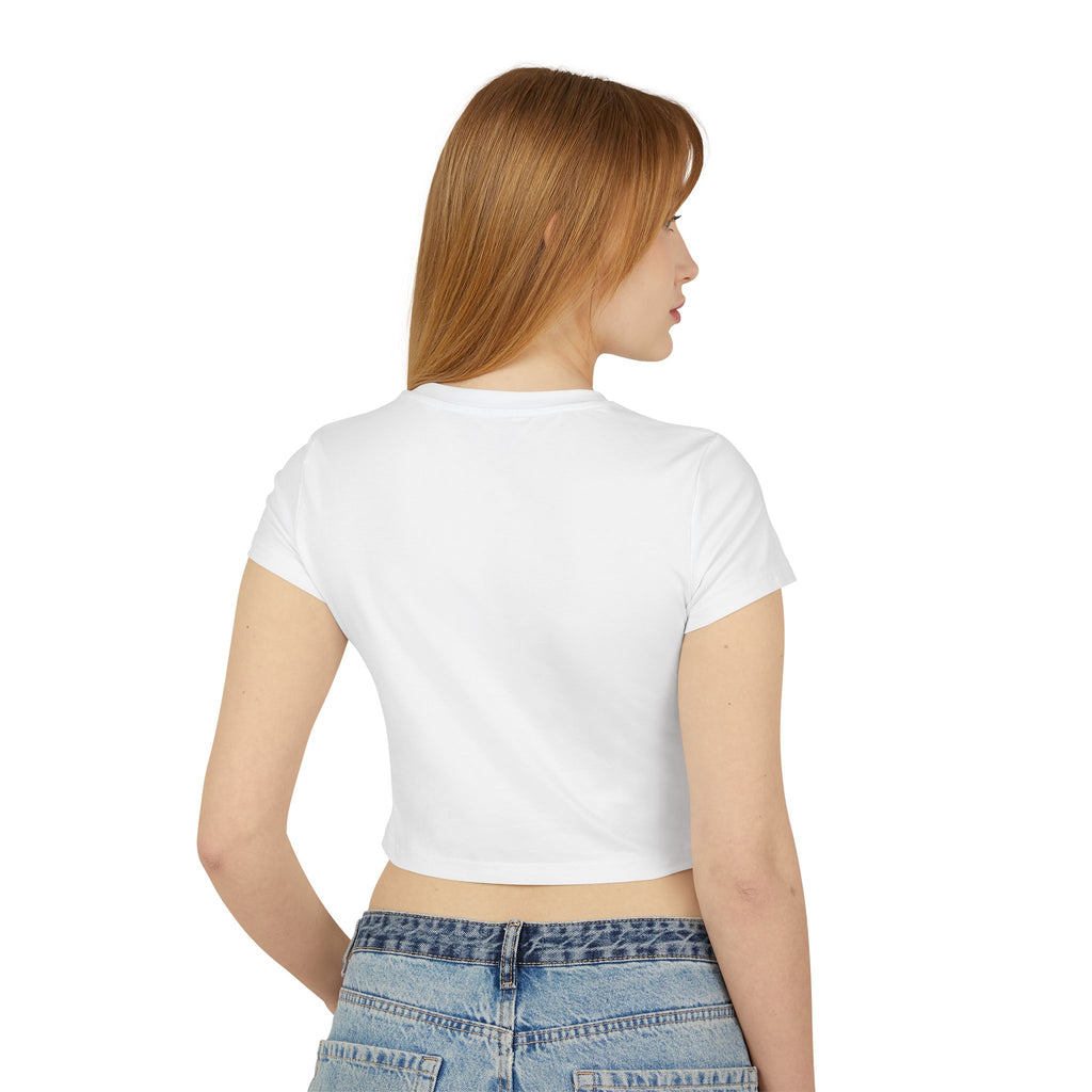Eco Floral Recycle Tee — "Reduce, Reuse, Recycle" Women's Baby Crop Top