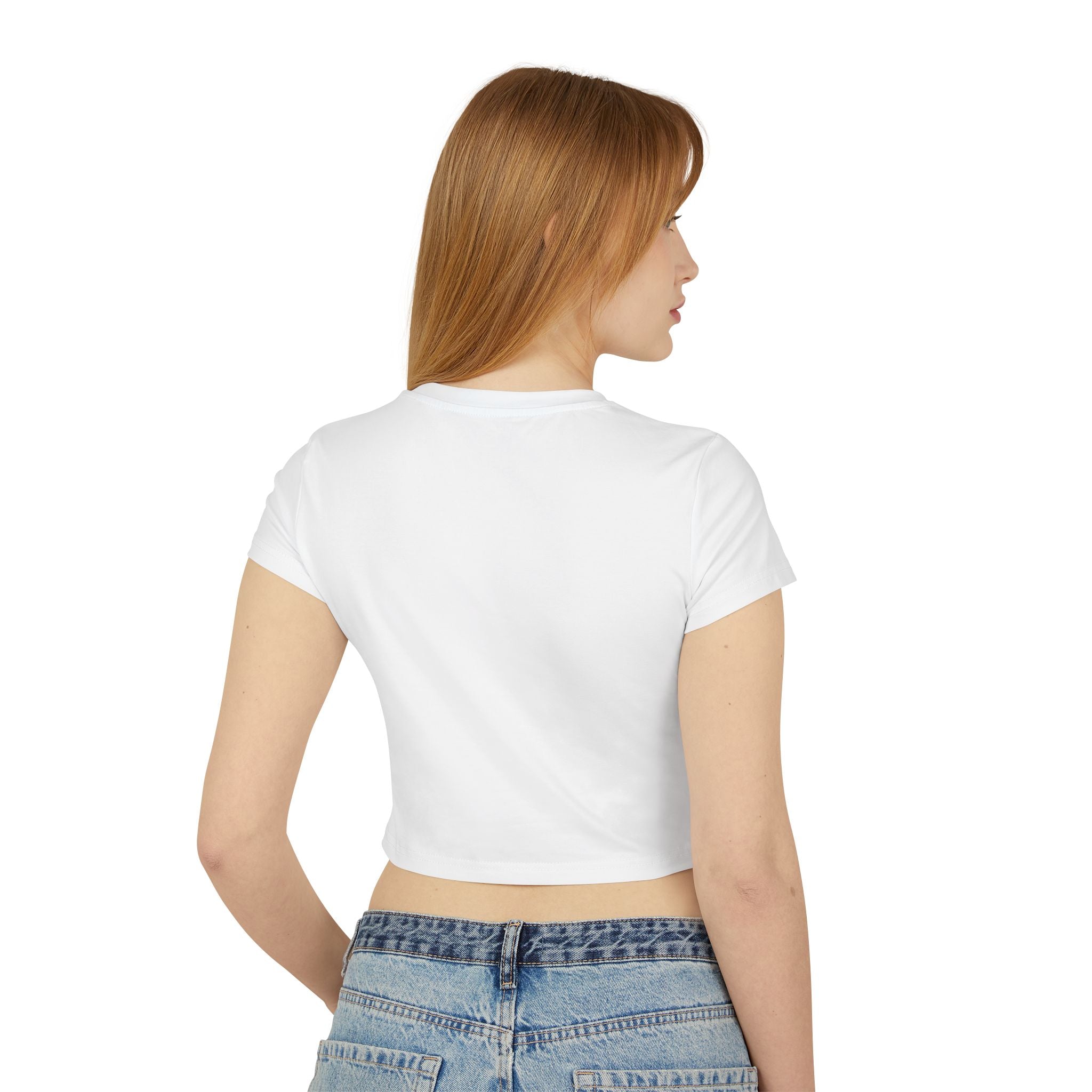 Eco Floral Recycle Tee — "Reduce, Reuse, Recycle" Women's Baby Crop Top