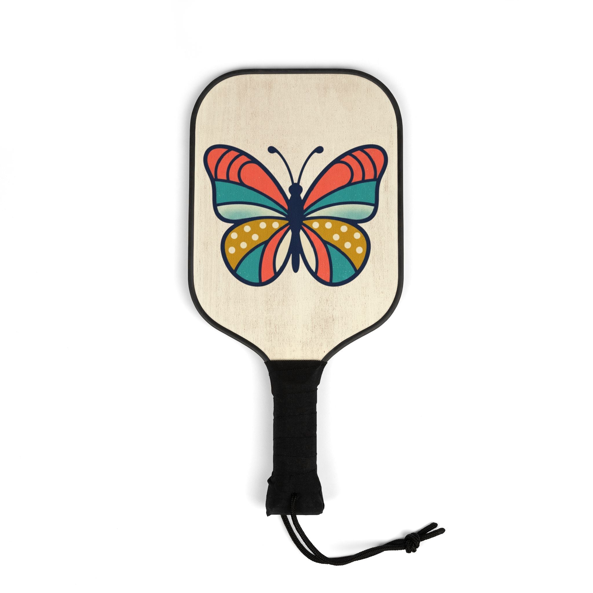 Butterfly Pickleball Paddle Set — Colorful Retro Design Pickleball Kit with Balls