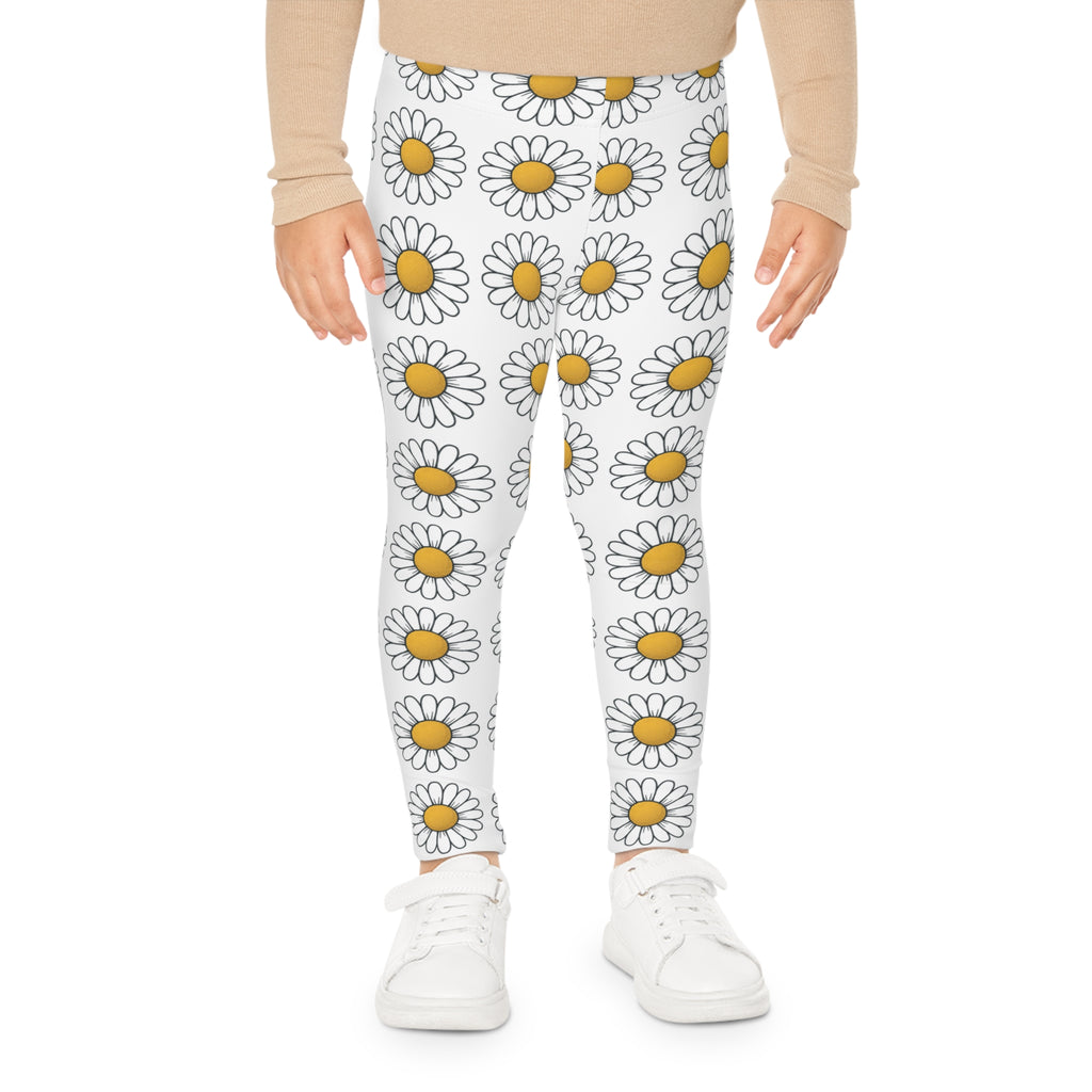 Leggings Daisy para Niños — Leggings Estampados Florales Blancos