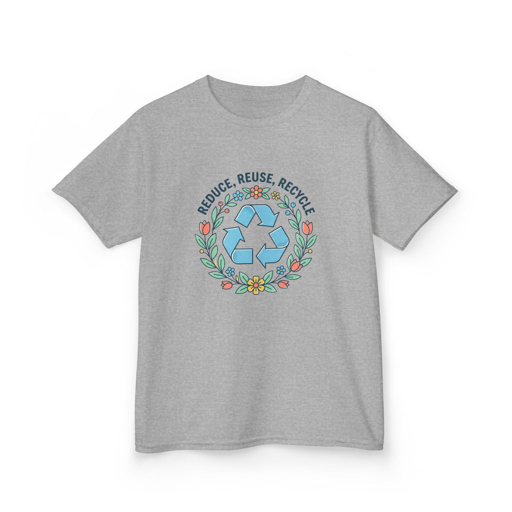 Camiseta "Reducir Reutilizar Reciclar" Floral para Niños