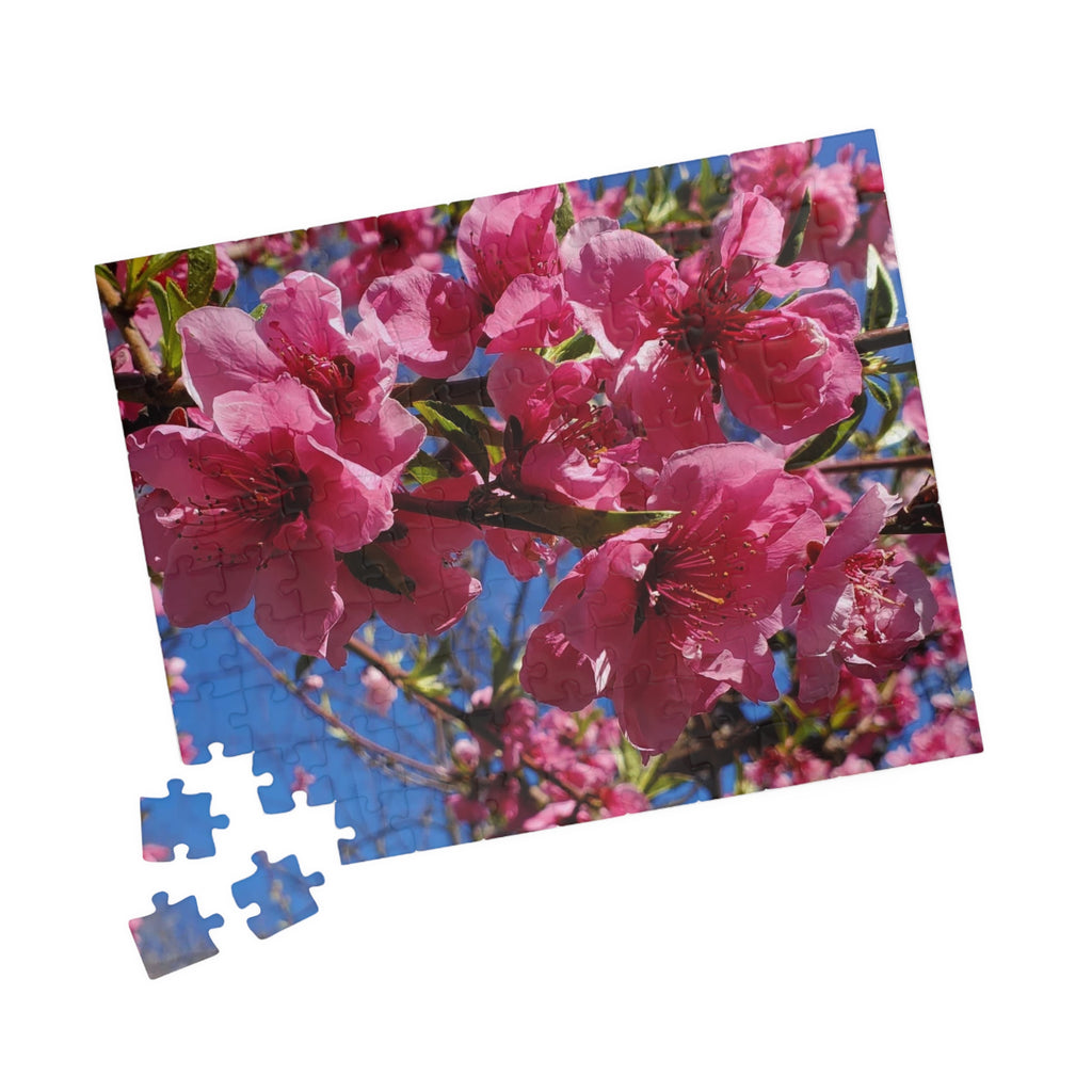 Rompecabezas de flores de cerezo rosas 252/520 piezas | Rompecabezas floral de primavera