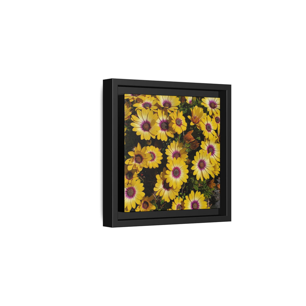Cuadro de pared de lienzo con margaritas amarillas — Impresión floral mate vibrante