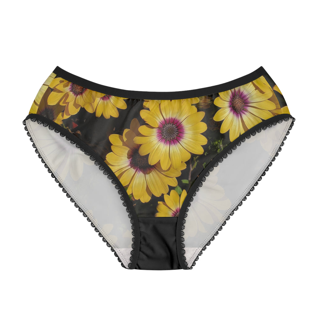 Braguitas con estampado floral de margaritas amarillas | Ropa interior floral con estampado total