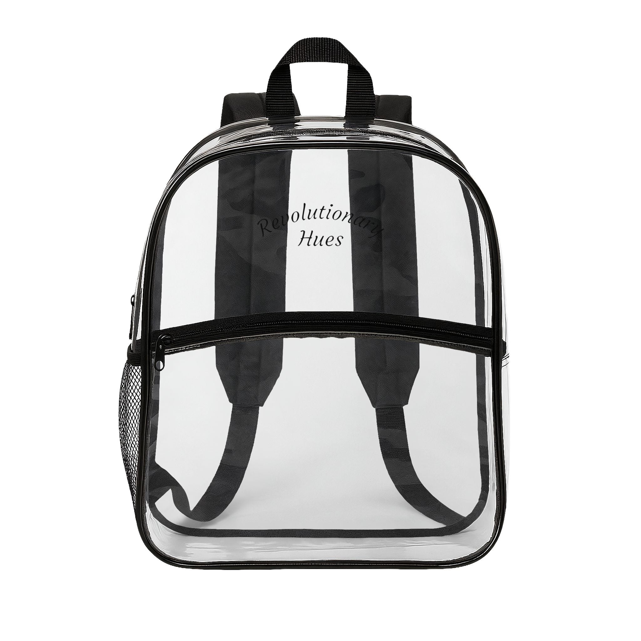 Revolutionary Hues Clear Transparent Customizable Backpack | PVC Stadium Bag, School Clear Bag, Travel Clear Pack