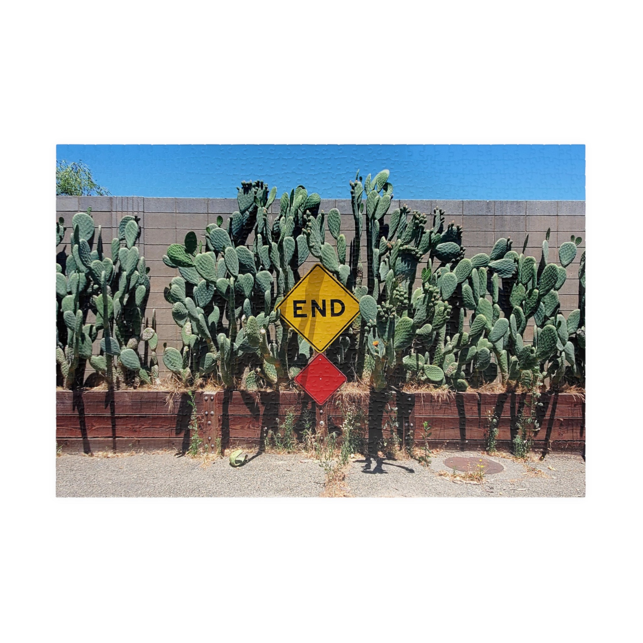 Cactus 'End' Sign Jigsaw Puzzle — 110-1014 Piece Botanical Jigsaw Puzzle