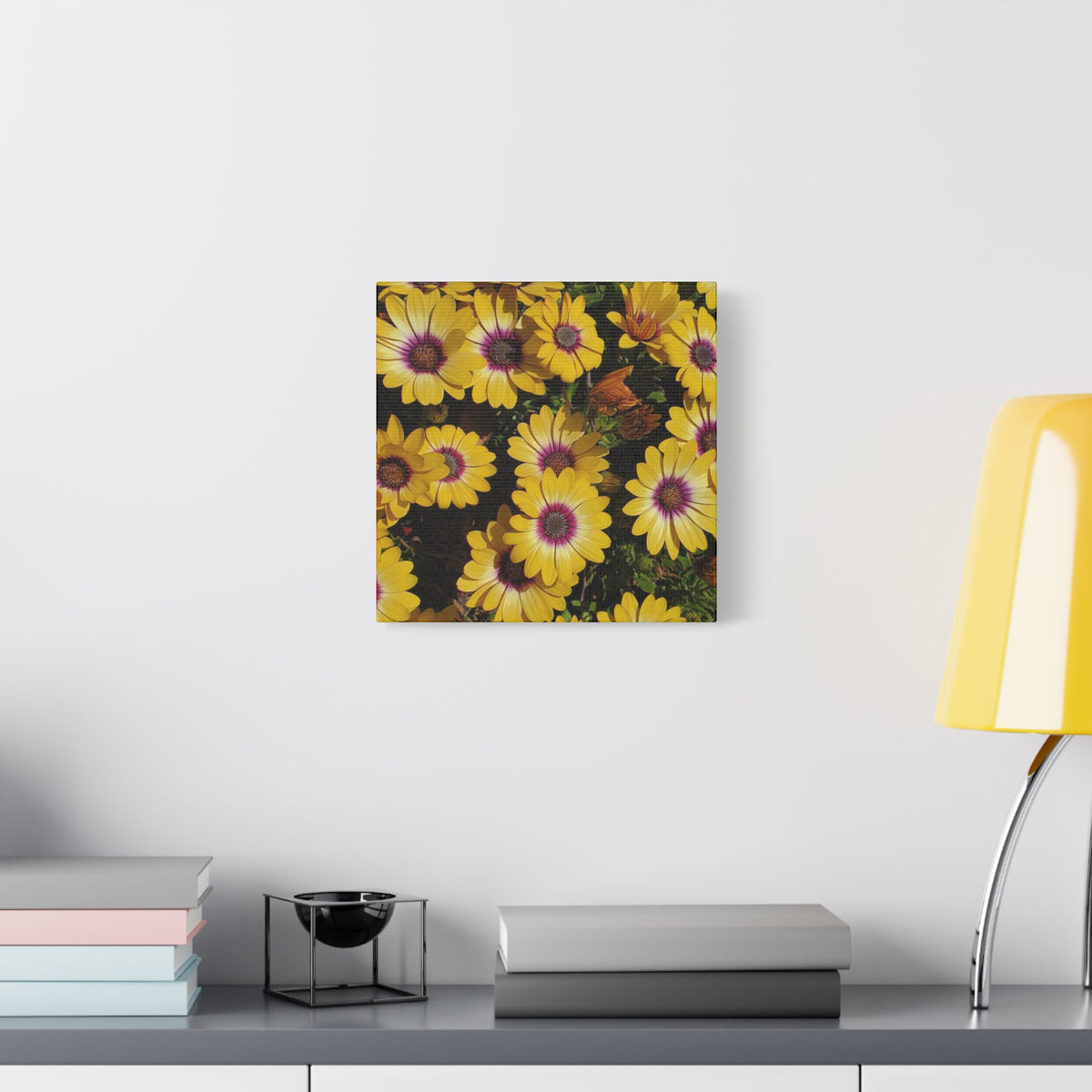 Yellow Daisy Floral Canvas Wall Art