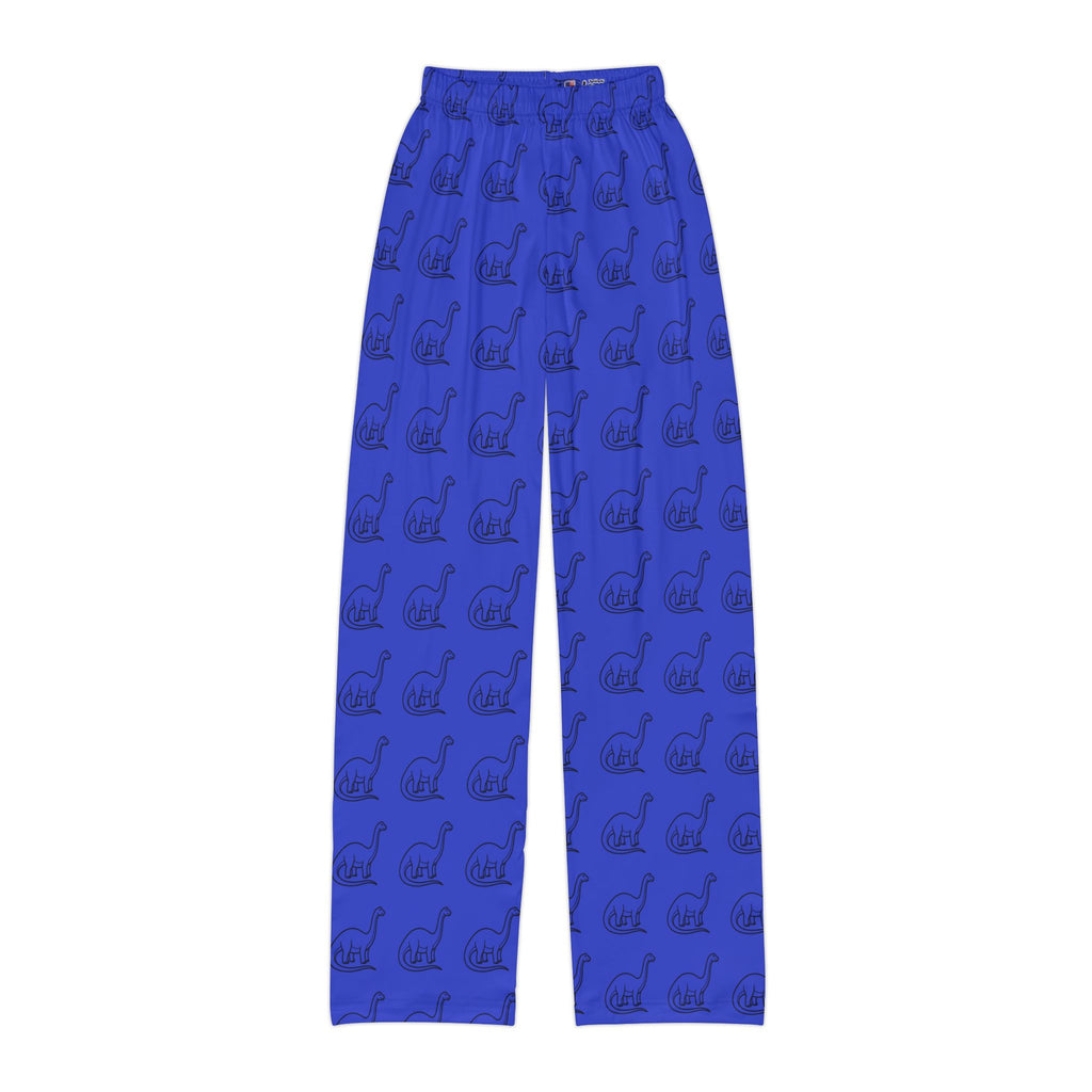 Pantalones de pijama para niños - Estampado de dinosaurios azules por toda la prenda