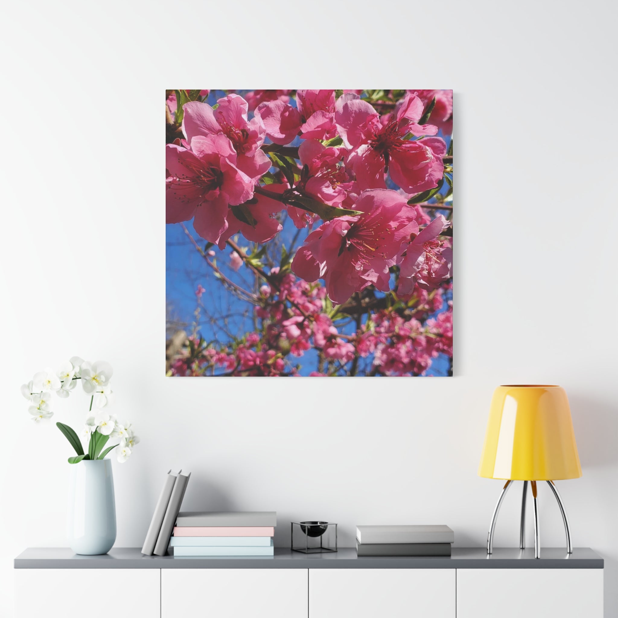 Pink Blossom Canvas Wall Art — Floral Print