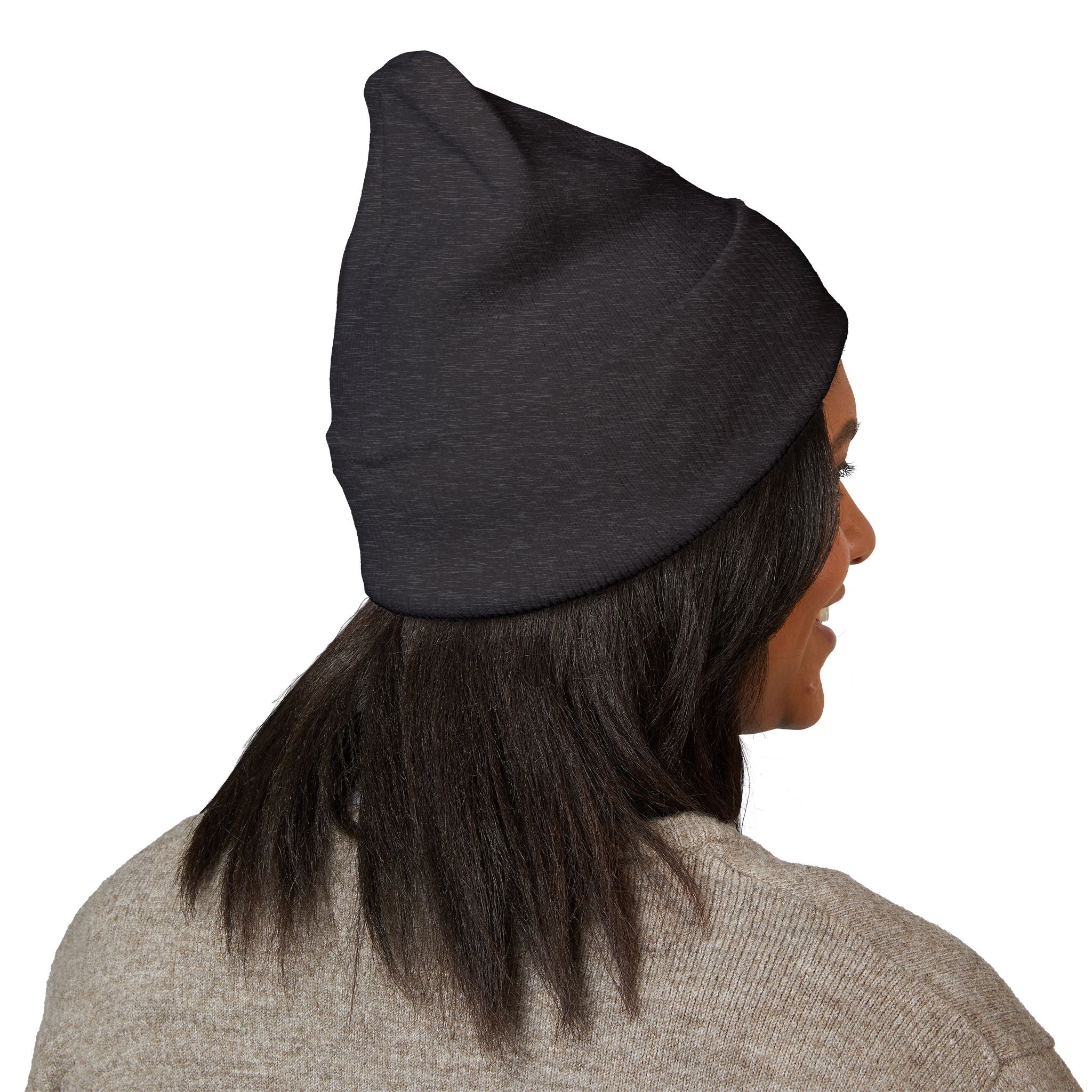 Gorro con puño y símbolo de reciclaje bordado