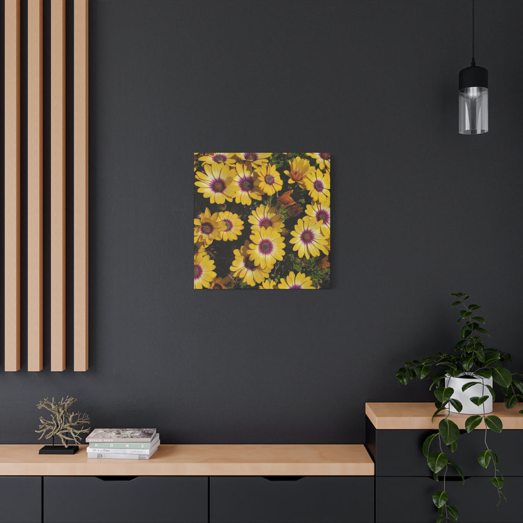 Yellow Daisy Floral Canvas Wall Art