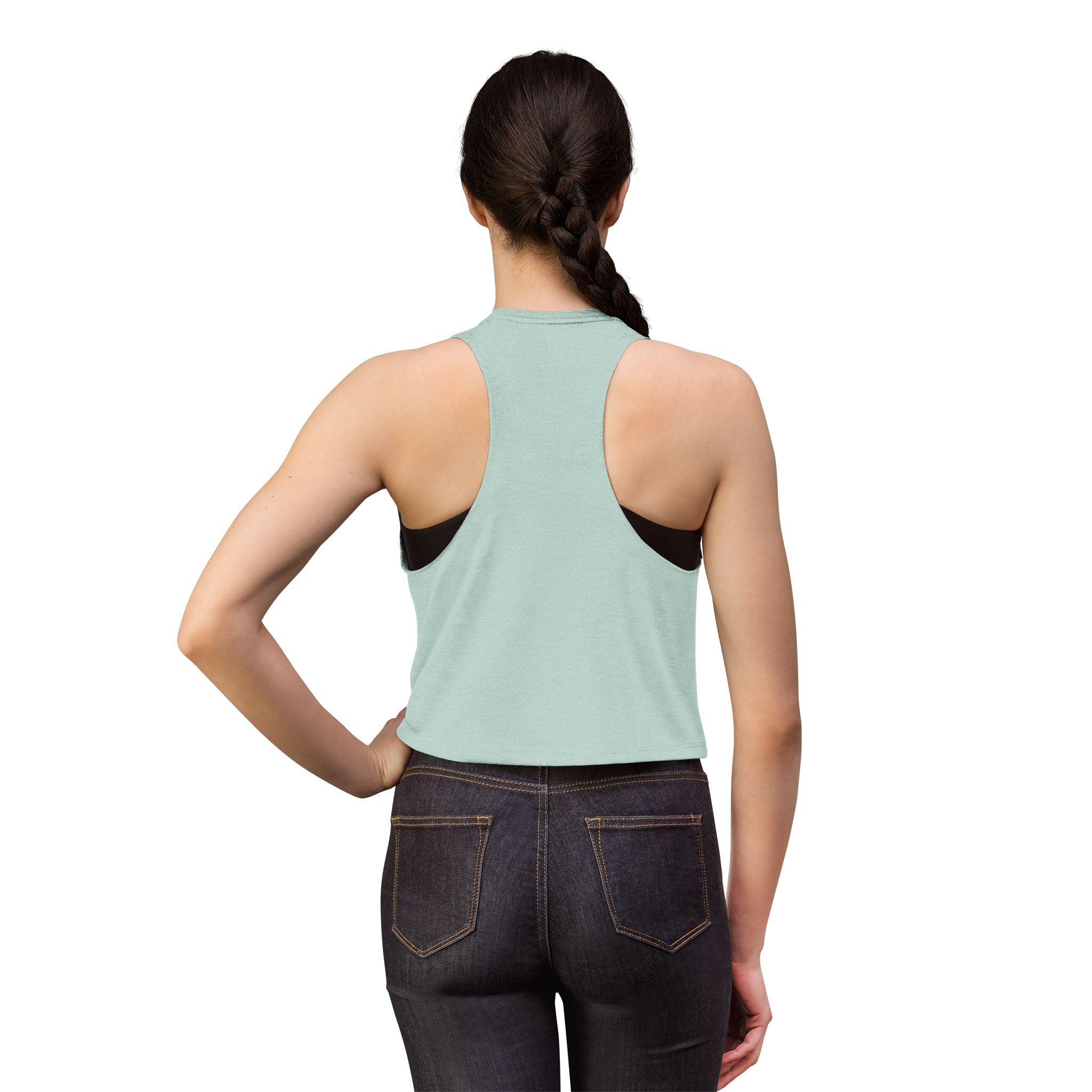 Top Corto Floral Ecológico — Camiseta Corta sin Mangas de Mujer "Reduce, Reutiliza, Recicla"