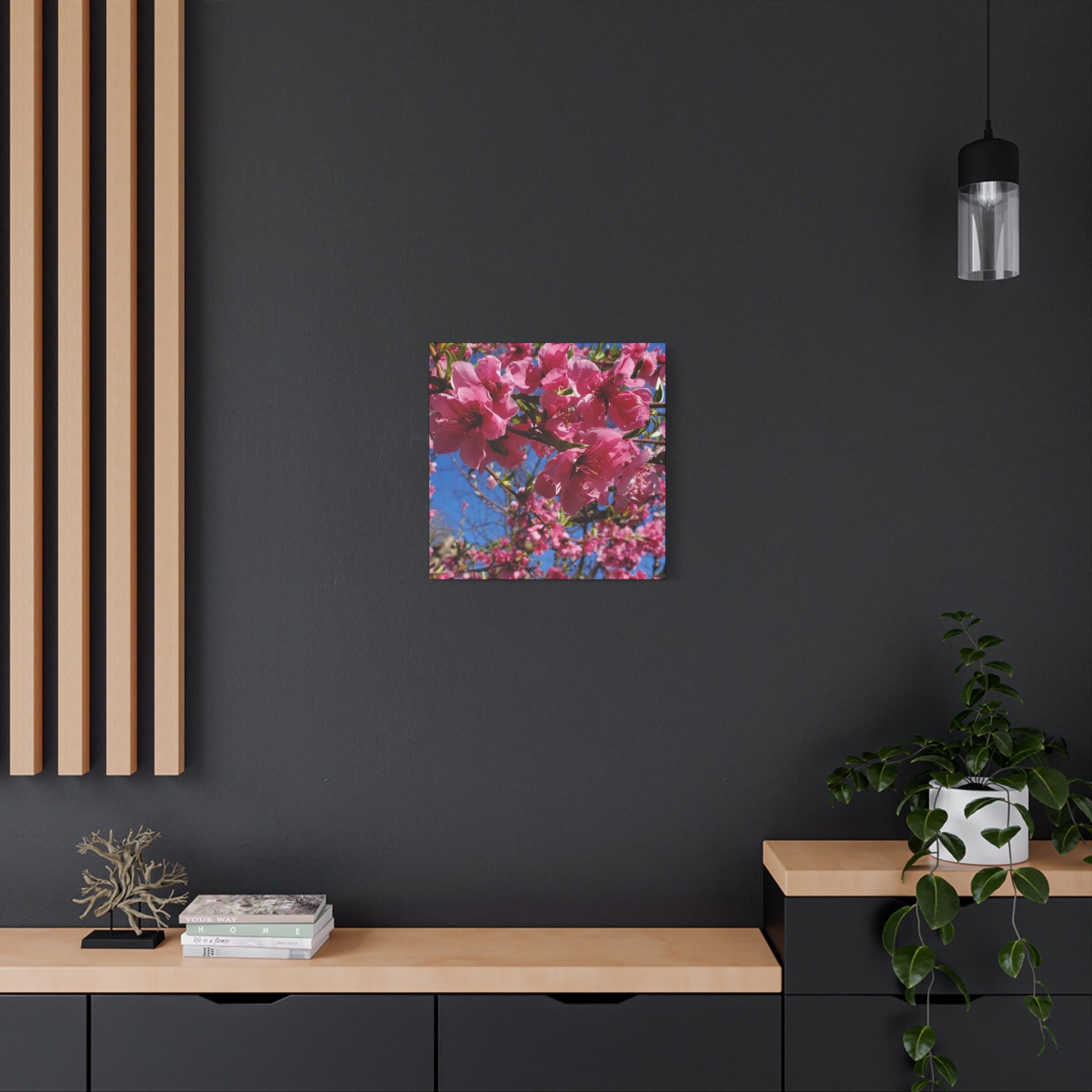 Pink Blossom Canvas Wall Art — Floral Print