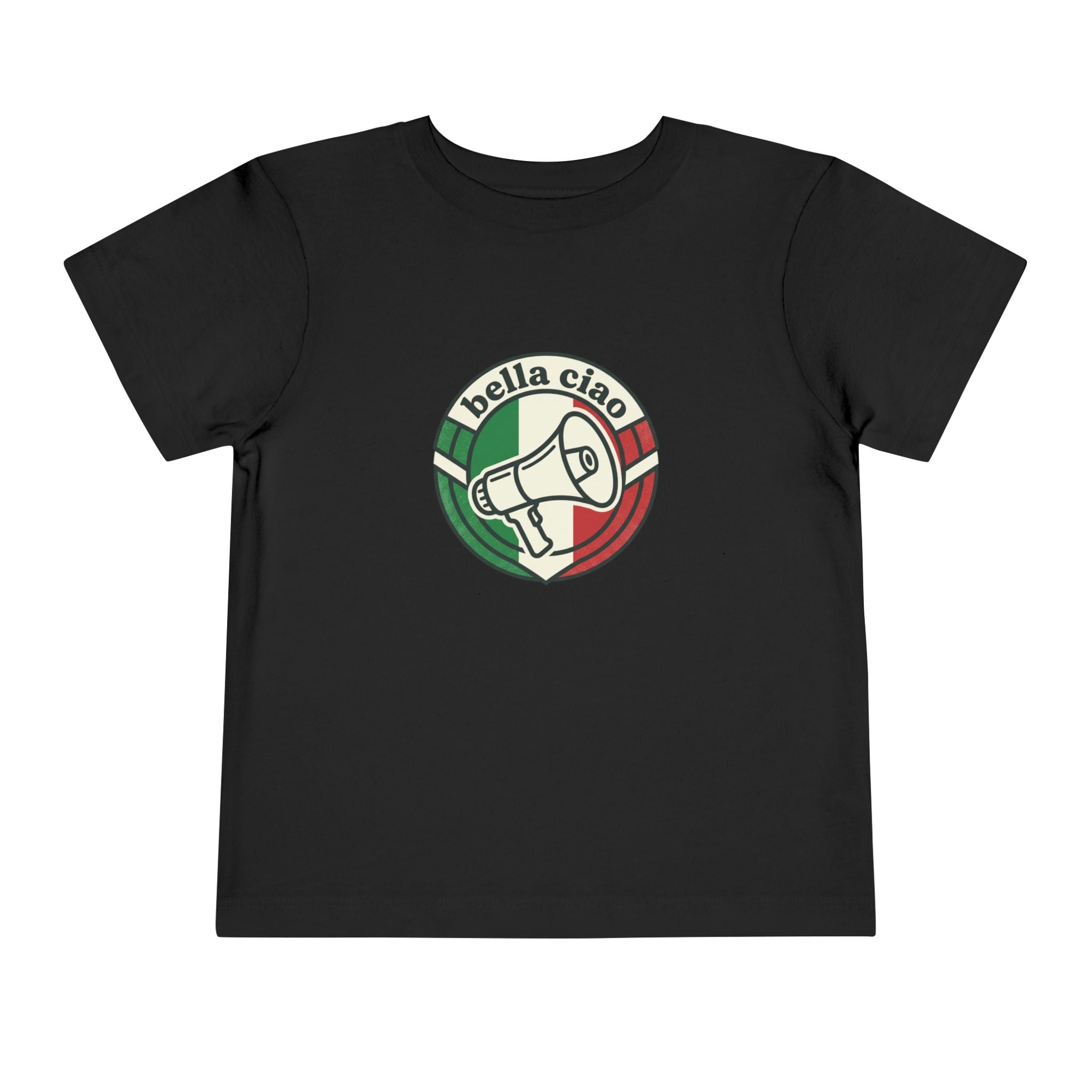 Toddler Tee • 'Bella Ciao' Italian Flag Megaphone Graphic