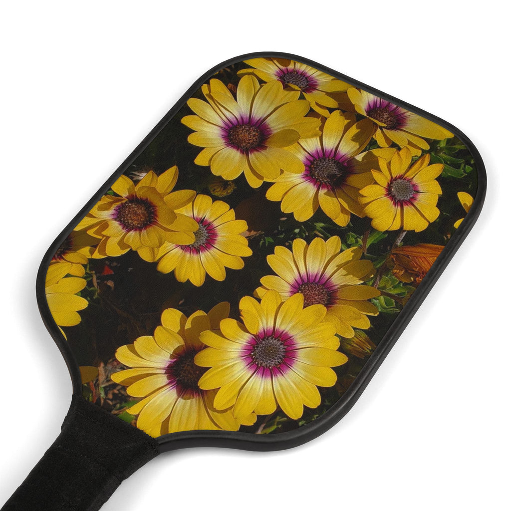 Pickleball Paddles Set – Yellow Daisy Floral Pickleball Kit (2 Paddles + Balls)