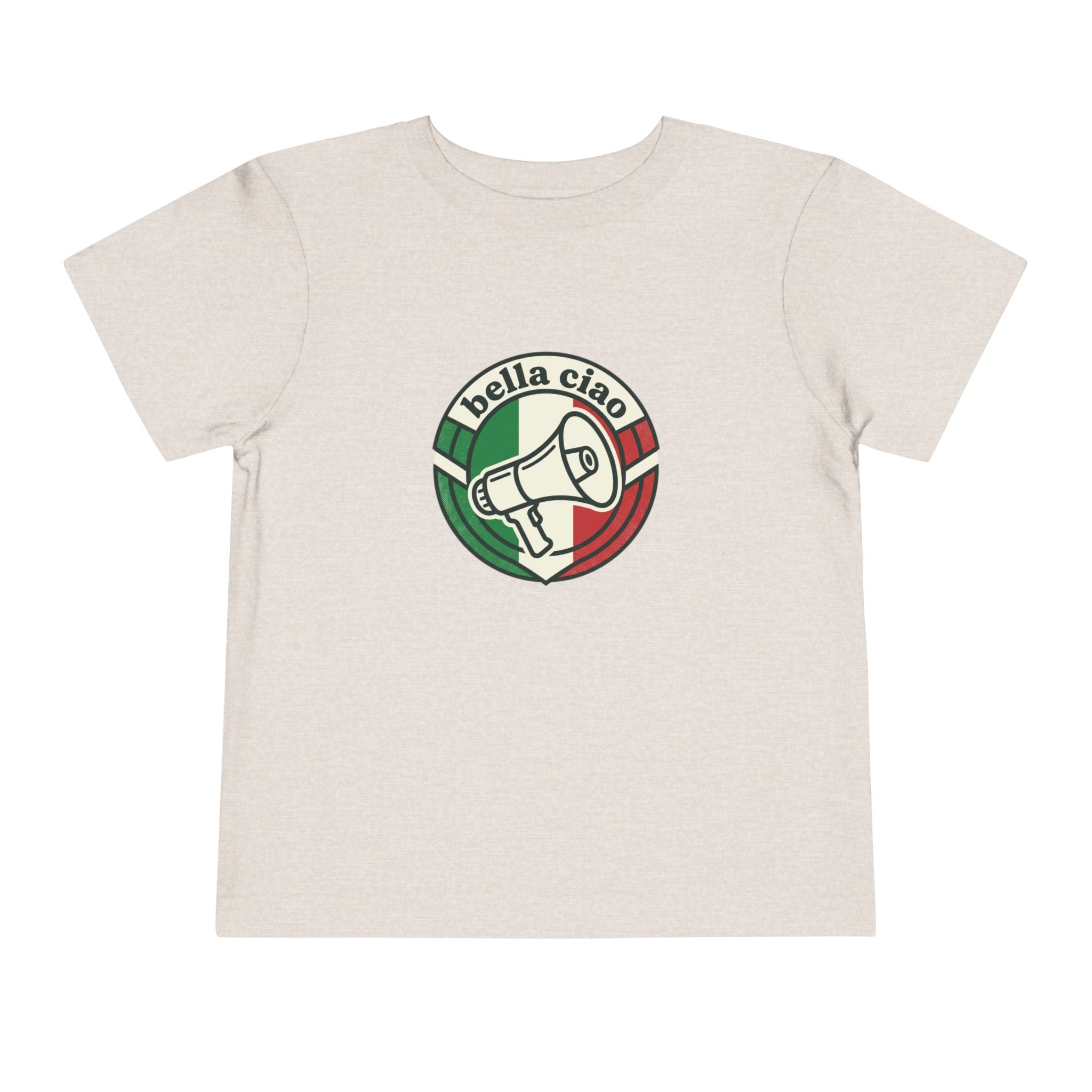 Toddler Tee • 'Bella Ciao' Italian Flag Megaphone Graphic