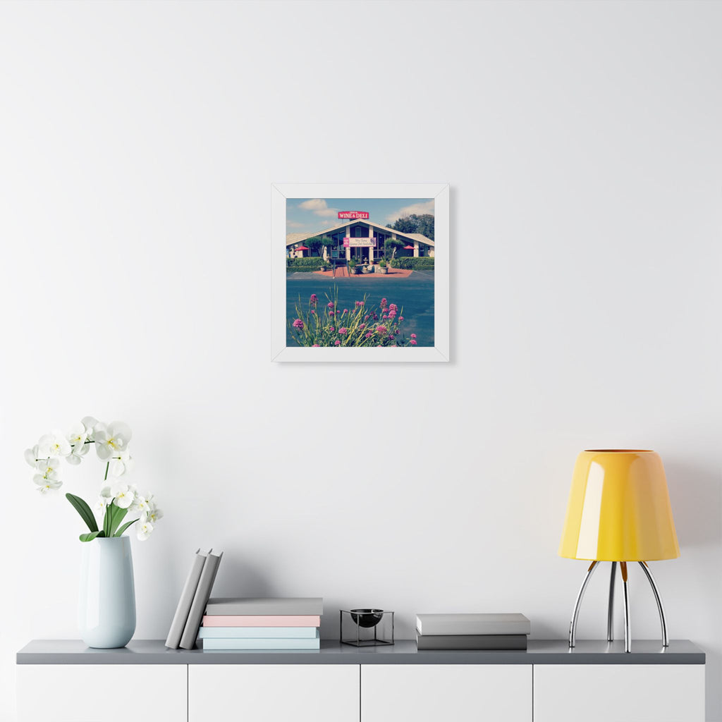 Framed Poster - Vintage Oceanside Pavilion Wine & Deli Storefront Photography Print