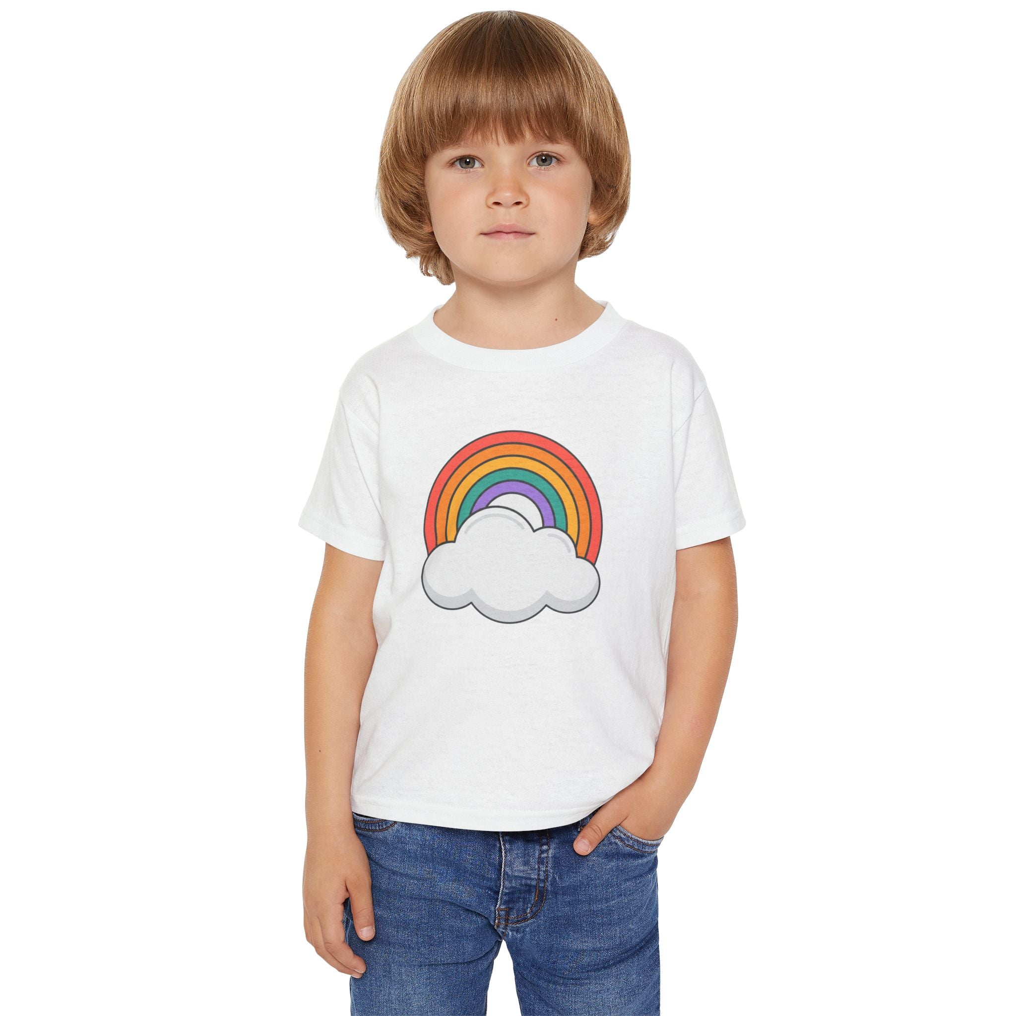 Camiseta de arcoíris y nube para niños pequeños | Camisa de arcoíris para niños, Top de nube lindo