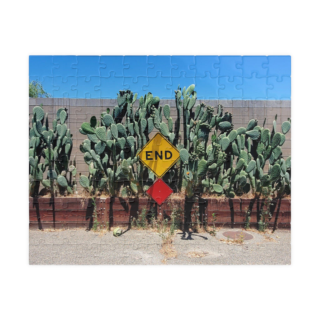 Cactus 'End' Sign Jigsaw Puzzle — 110-1014 Piece Botanical Jigsaw Puzzle