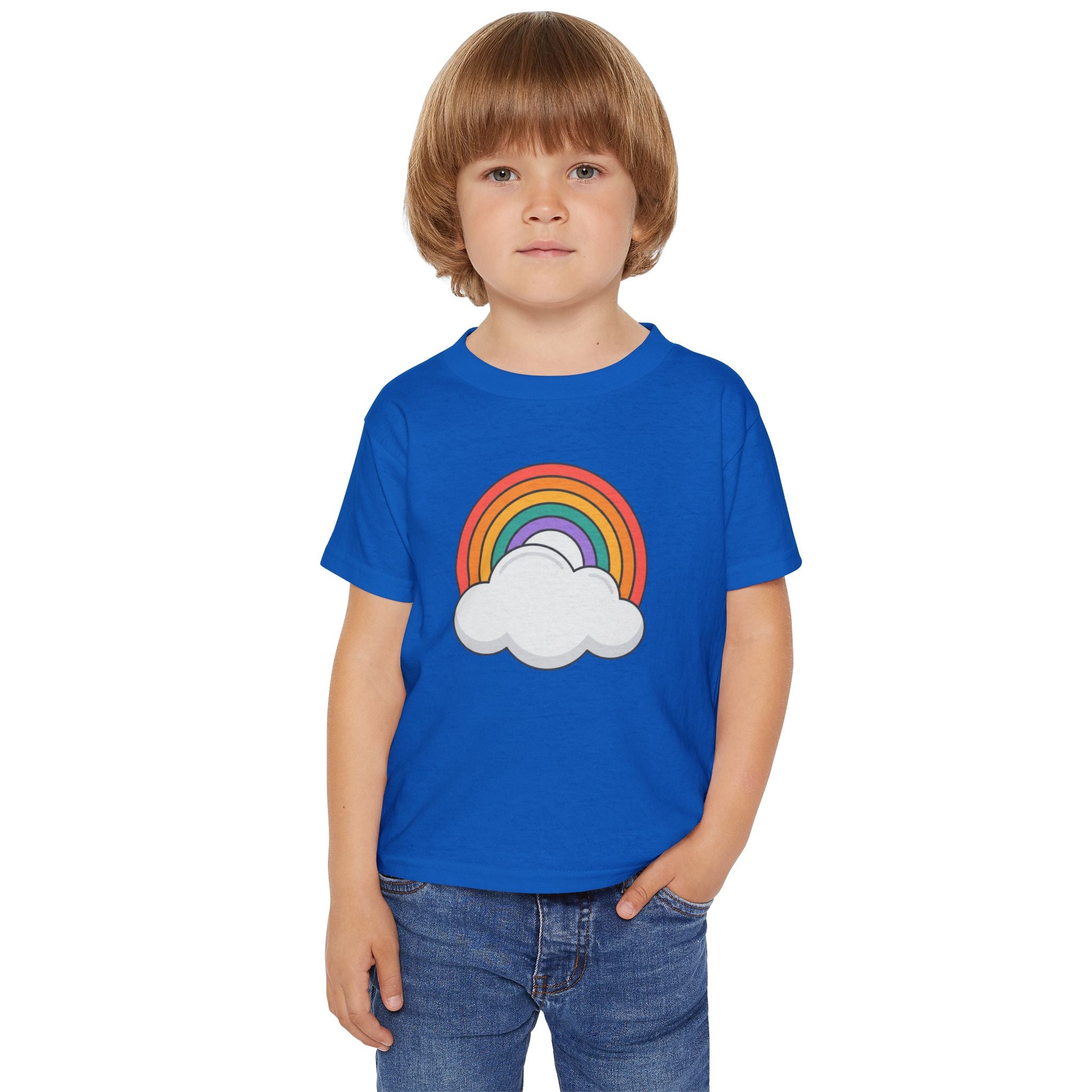 Camiseta de arcoíris y nube para niños pequeños | Camisa de arcoíris para niños, Top de nube lindo
