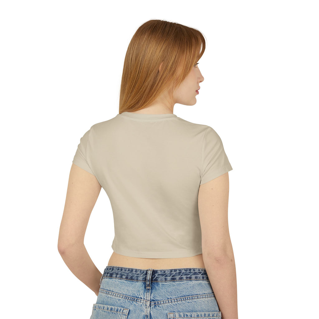 Eco Floral Recycle Tee — "Reduce, Reuse, Recycle" Women's Baby Crop Top