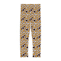 Giraffe Print Kids Leggings — Brown & Gold Animal Pattern