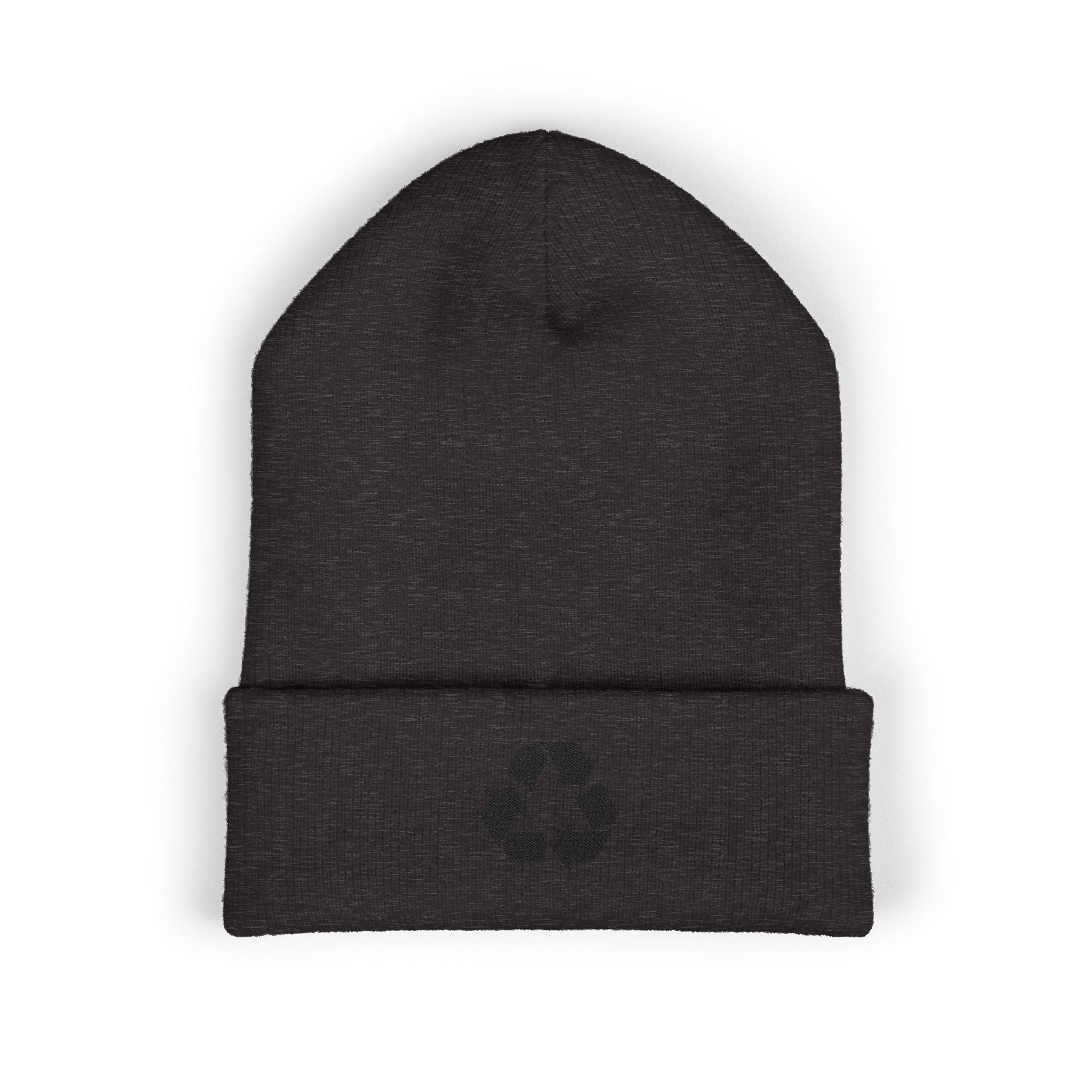 Embroidered Recycle Symbol Cuffed Beanie