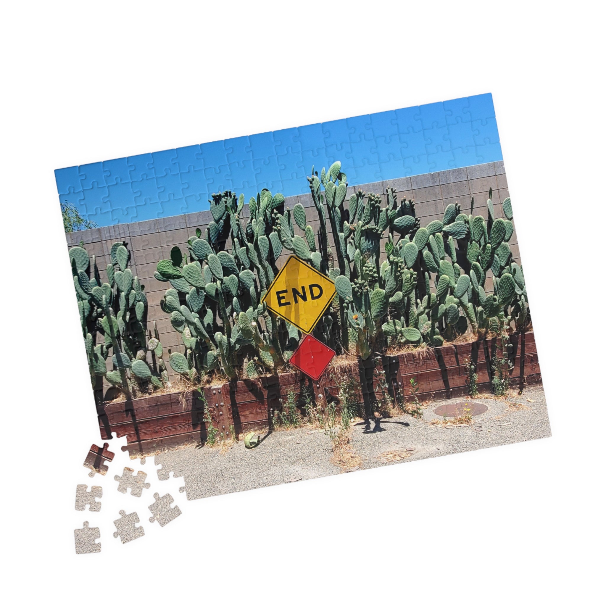Cactus 'End' Sign Jigsaw Puzzle — 110-1014 Piece Botanical Jigsaw Puzzle