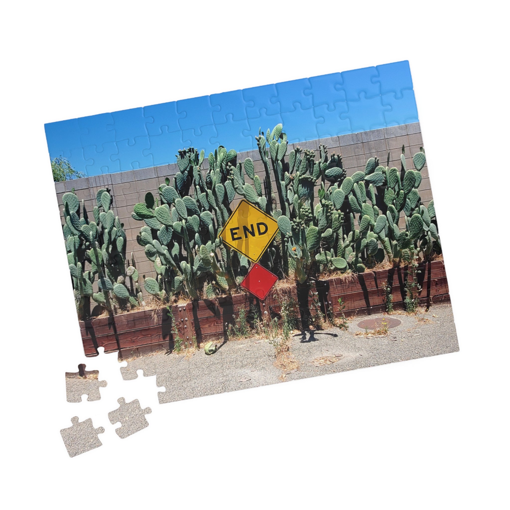 Cactus 'End' Sign Jigsaw Puzzle — 110-1014 Piece Botanical Jigsaw Puzzle