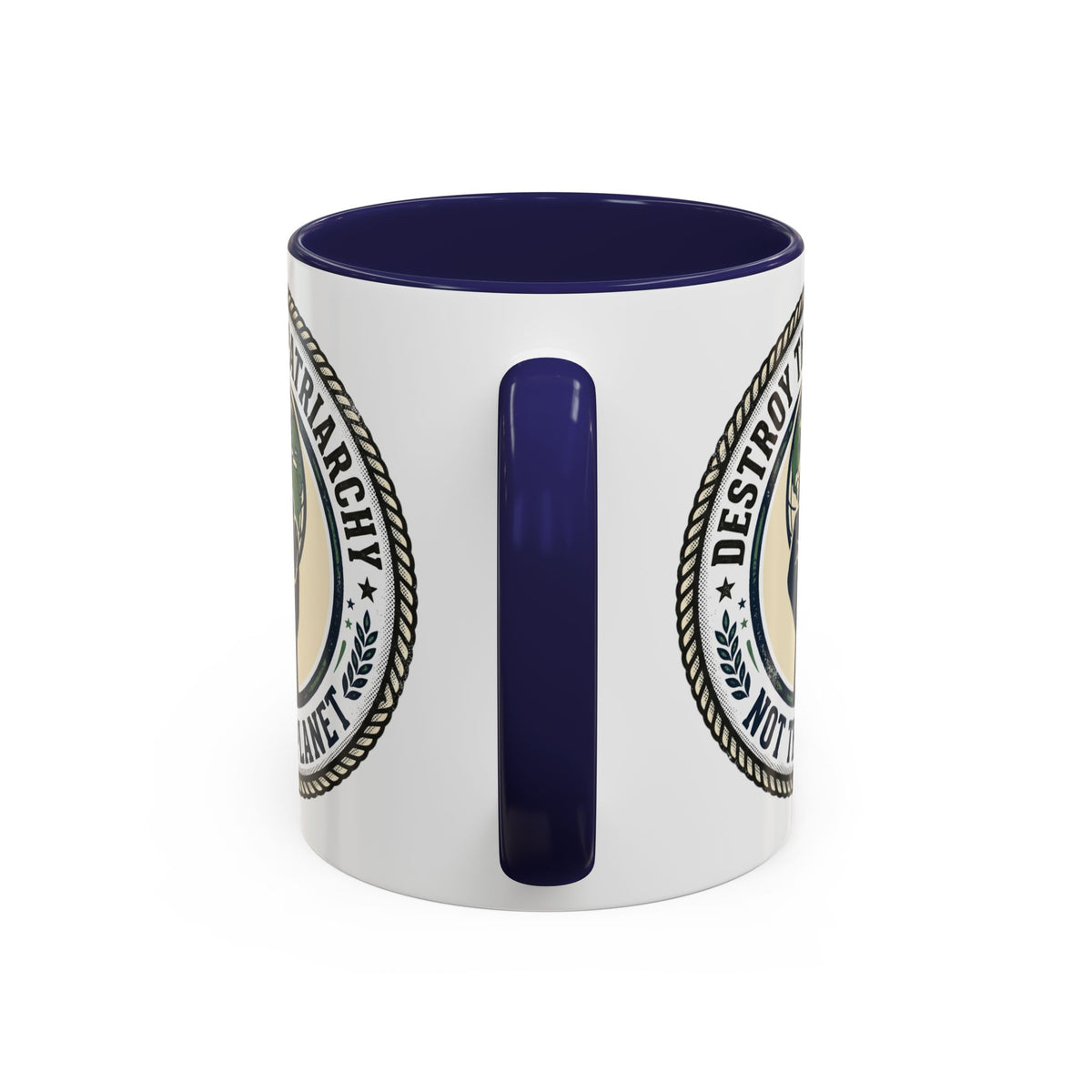 Destroy the Patriarchy Not the Planet Coffee Mug – Feminist Eco Justice Accent Mug (11/15oz)