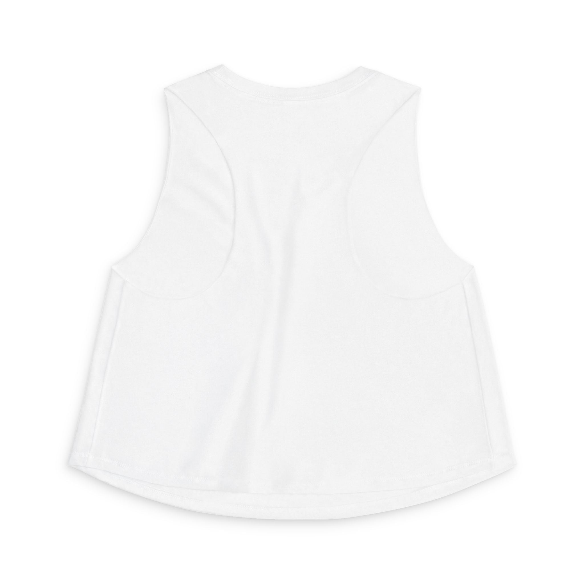 Top Corto Floral Ecológico — Camiseta Corta sin Mangas de Mujer "Reduce, Reutiliza, Recicla"