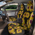 Fundas de asiento de coche con estampado de girasol amarillo | Interior floral para automóvil