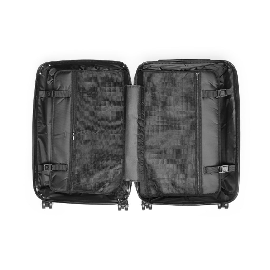 Floral Vine Suitcase — Elegant White & Olive Travel Luggage