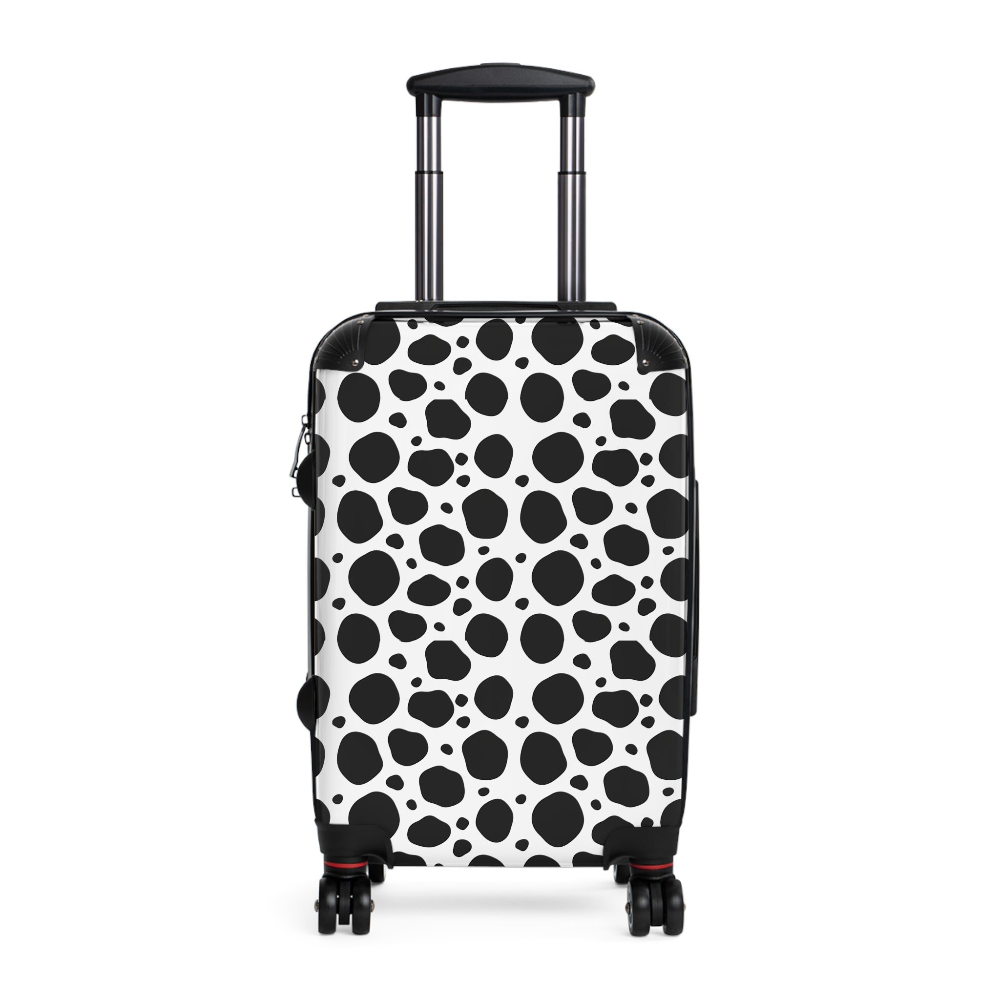 Spotted Carry-On Suitcase — Black & White Animal Print Luggage
