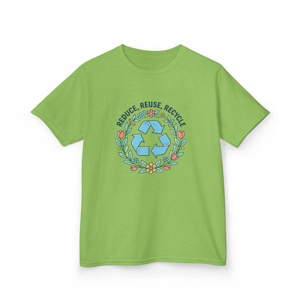 Camiseta "Reducir Reutilizar Reciclar" Floral para Niños