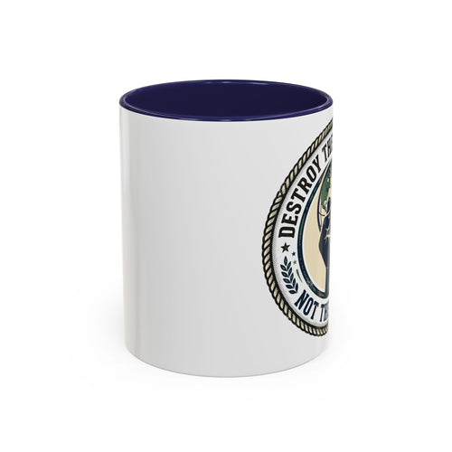 Destroy the Patriarchy Not the Planet Coffee Mug – Feminist Eco Justice Accent Mug (11/15oz)