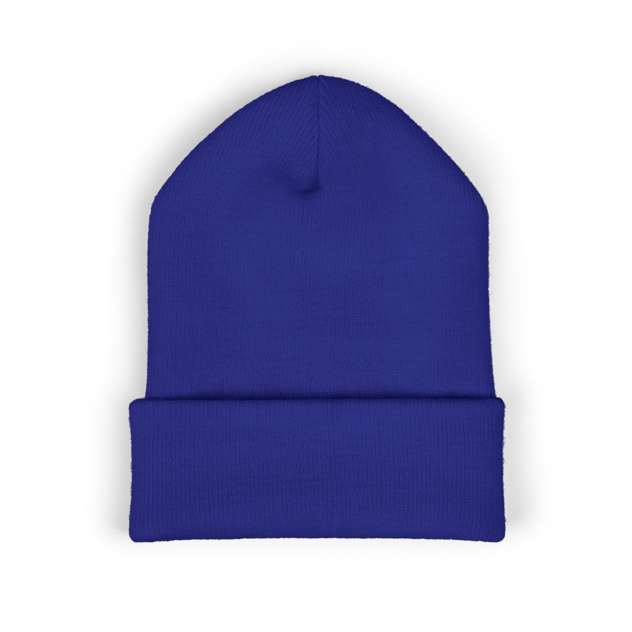 =Embroidered Recycle Symbol Cuffed Beanie (Dark Colors)