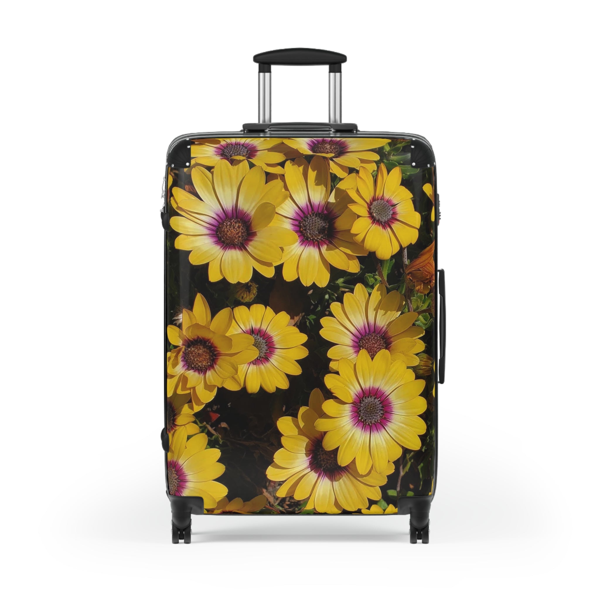 Yellow Daisy Floral Suitcase | Bright Flower Luggage