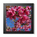Pink Peach Blossom Photo Framed Poster | Floral Wall Art