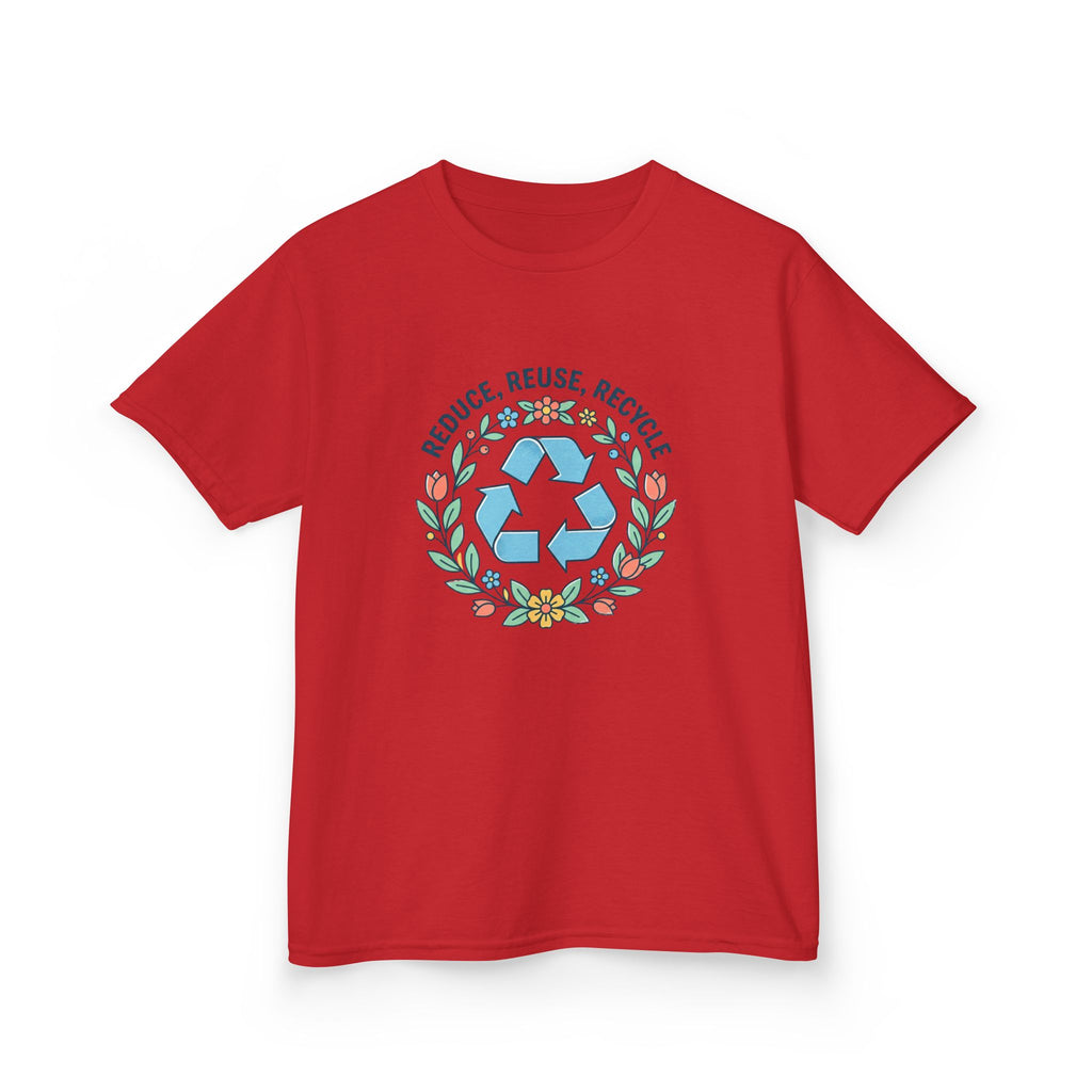 Camiseta "Reducir Reutilizar Reciclar" Floral para Niños