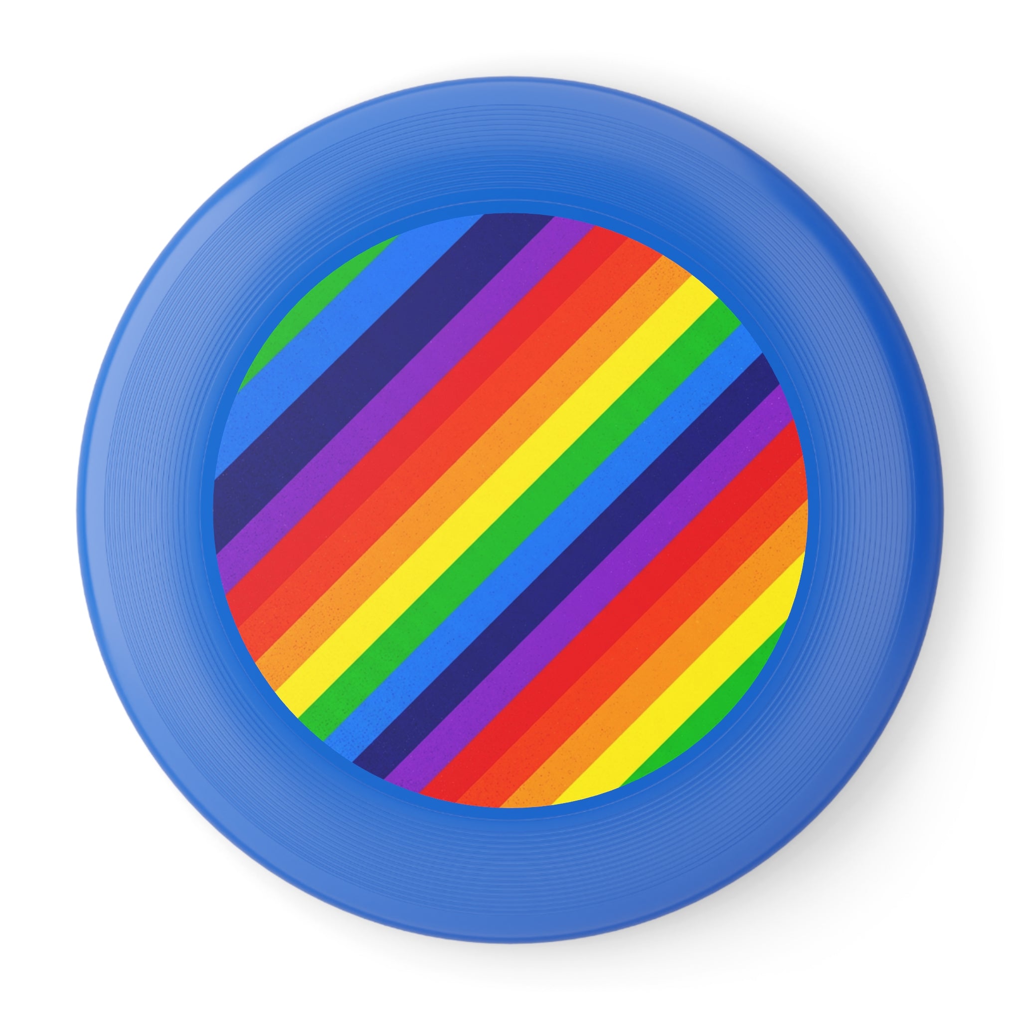 Rainbow Stripe Frisbee — Colorful Wham-O Disc for Outdoor Play & Pride