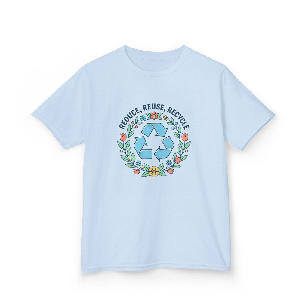 Camiseta "Reducir Reutilizar Reciclar" Floral para Niños
